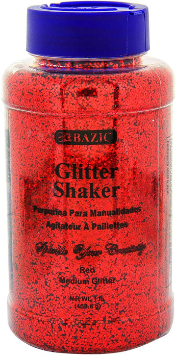 Bazic Red Glitter Shaker , 1 lbs