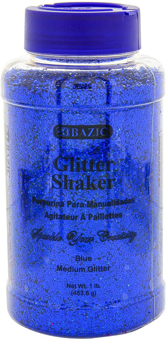 Bazic Blue Glitter Shaker , 1 lbs