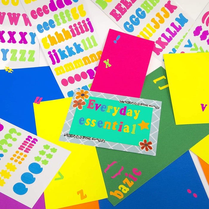 Bazic Color Alphabet & Number Stickers , 364 pcs