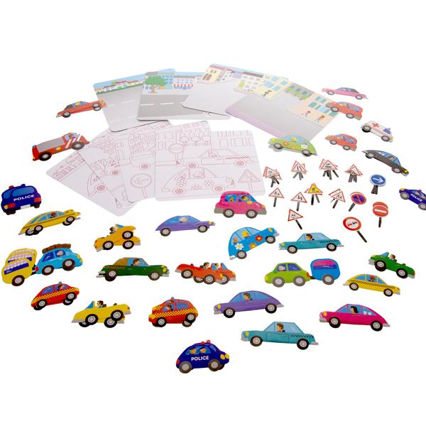 Bazic Cars Stickers & Activity Sheet , 80 pcs