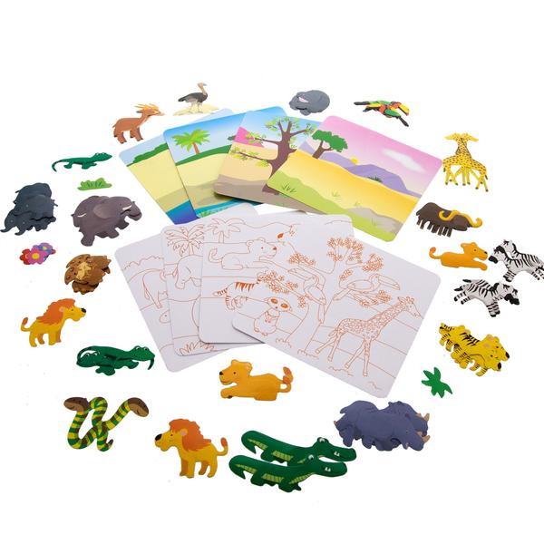 Bazic Animal Stickers & Activity Sheet, 80 pcs