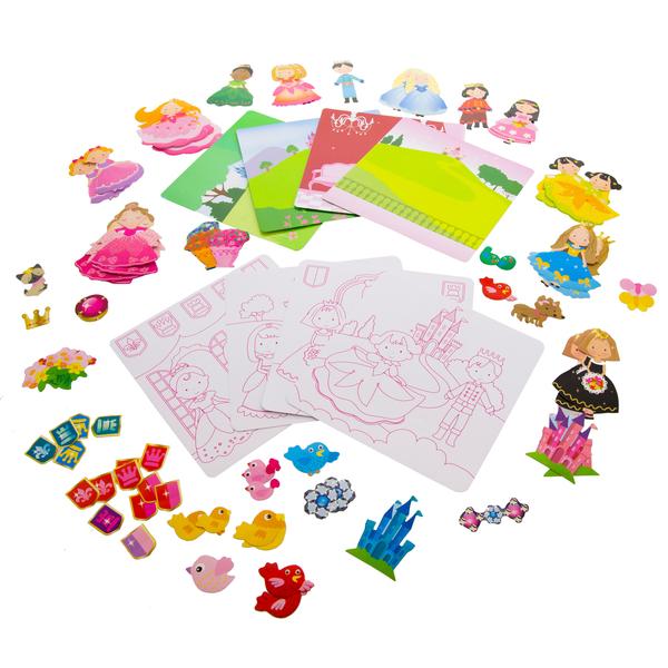 Bazic Princess Stickers & Activity Sheet, 80 pcs