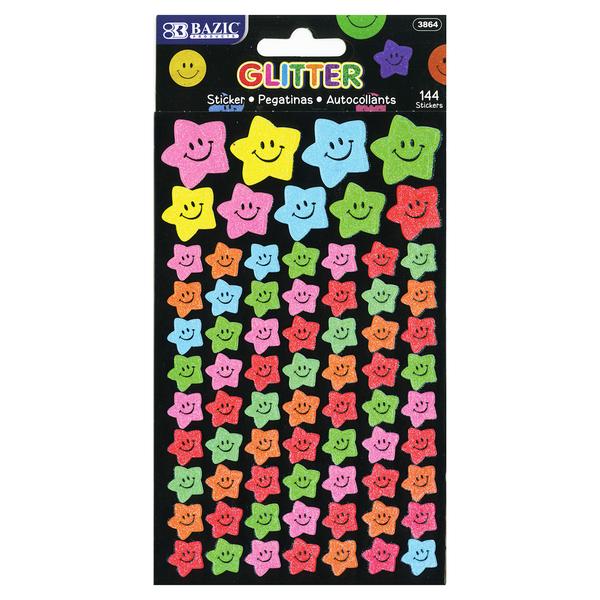 Bazic Glitter Reward Sticker , 144 pcs