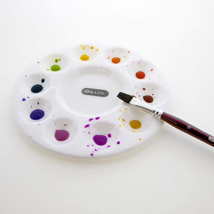 Bazic 10-Piece Round Paint Mixing Palette , 1 pc