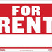 Bazic For Rent Sign, 12 x 16 inch, 3 ct