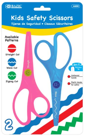 Bazic Kids Safety Scissors, 5 1/2", 2 pcs