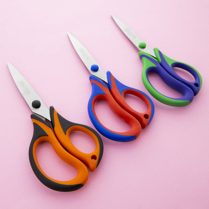 Bazic Office 8" Two-Tone Soft Grip Scissors , 1 pc