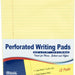 Bazic Perforated Writing Pads, 21.6 x 29.8 cm, Yellow, 12 x 50 sheets