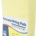 Bazic Perforated Writing Pads, 21.6 x 29.8 cm, Yellow, 12 x 50 sheets