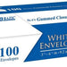 Bazic White Envelopes with Gummed Closure, No. 6, 100 ct