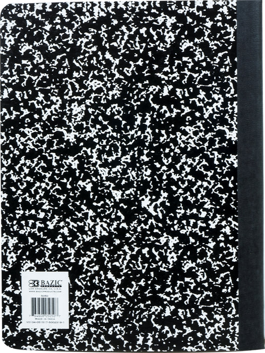 Bazic Compostion Book, College Ruled, 24.7 x 19 cm, Black, 100 sheets