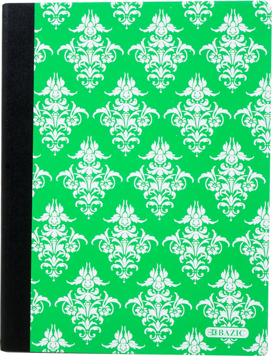 Bazic Composition Book, 24.7 x 19 cm, Patterned (Available in More Colors), 100 sheets