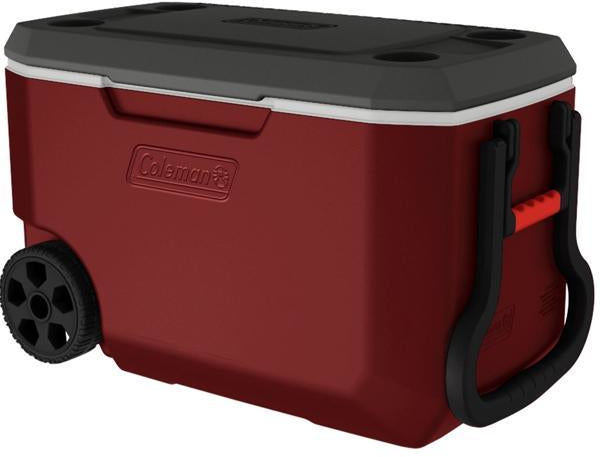 Coleman Xtreme Wheeled Cooler, Red, 62 qt