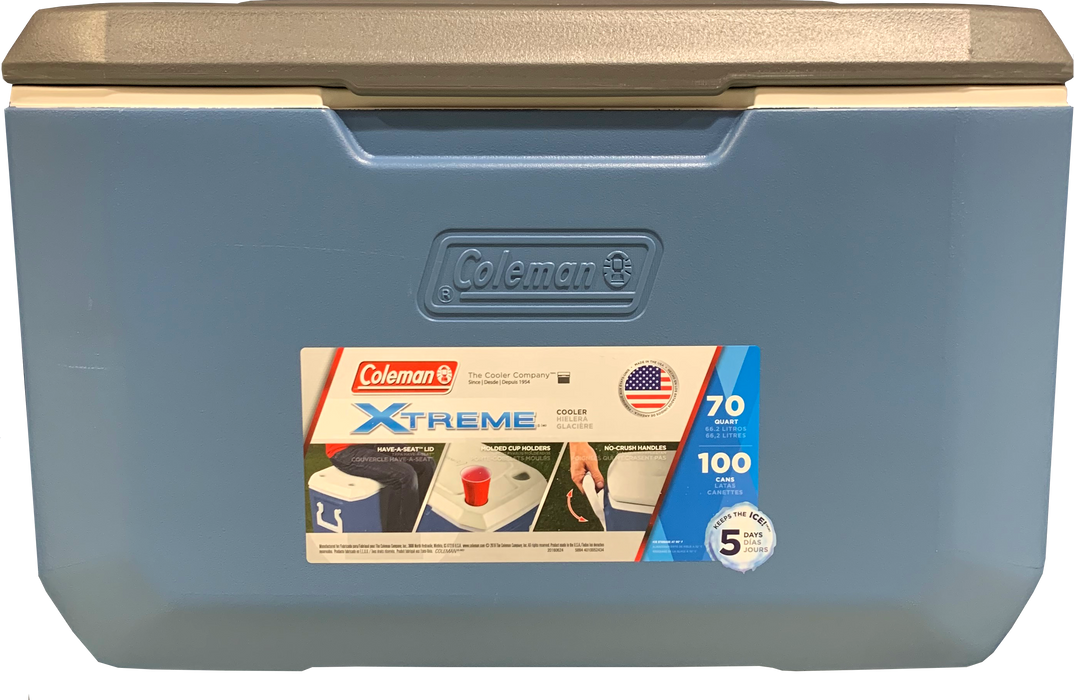 Coleman Xtreme 5-Day Cooler, Blue, 70 qt