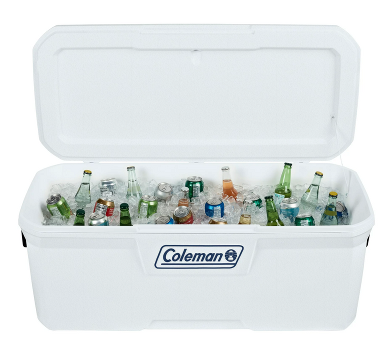 Coleman 316 Series 150-Quart Hard Ice Chest Cooler, White Marine, 1 pc