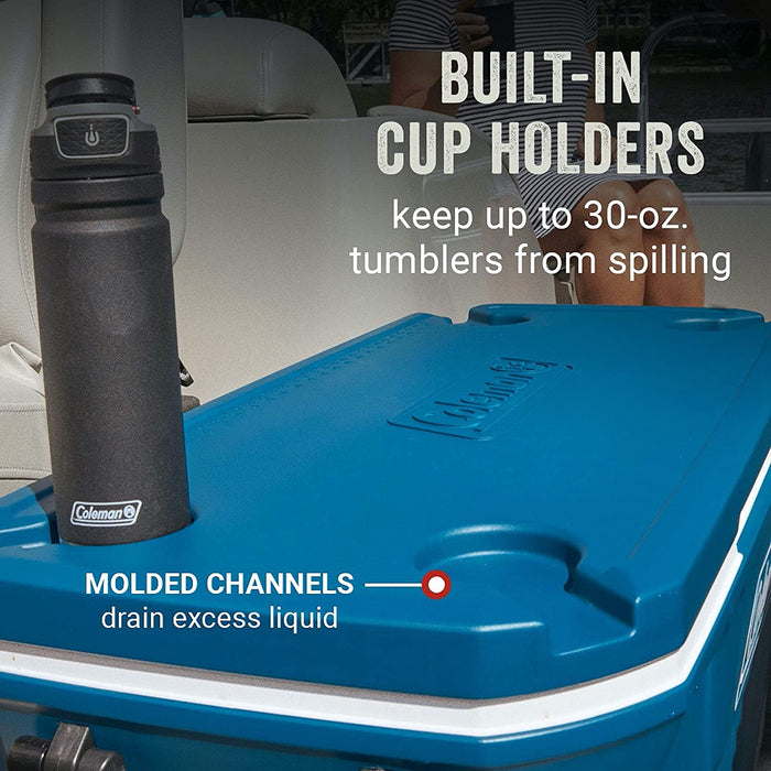 Coleman 316 Series 100-Quart Wheeled Cooler, Space Blue, 1 pc