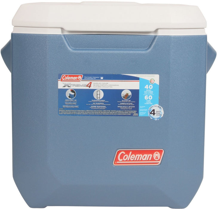 Coleman 40 Quarts Xtreme Wheeled Cooler, Blue, 1 ct