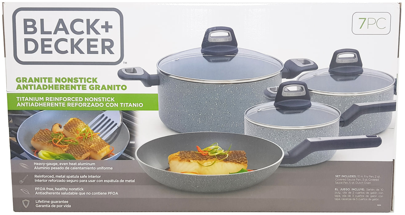 Black + Decker Cookware Set, 7 pcs