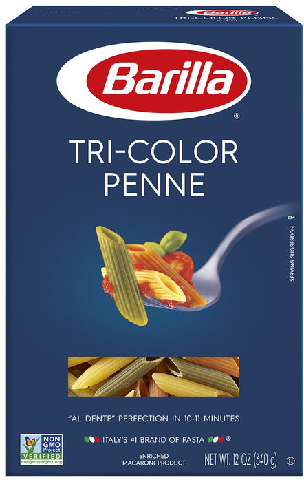 Barilla Tri-Color Penne Pasta, 12 oz