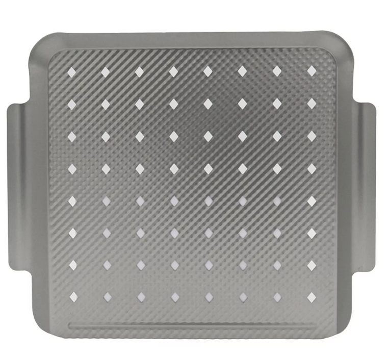 Mr. Bar-B-Q 12" Embossed Barbeque Topper, Brusher Silver , 1 pc