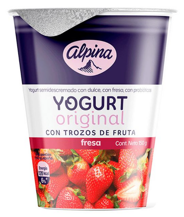 Alpina Strawberry Original Yogurt , 150 gr