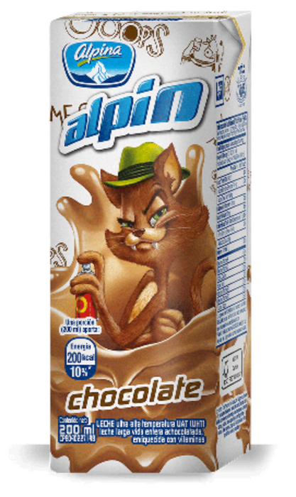 Alpina 3-Pack Chocolate Milk , 3 x 200 ml
