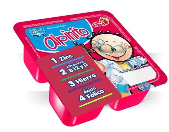 Alpina Alpinito Cheese Strawberry Snack For Kids , 4 x 45 gr