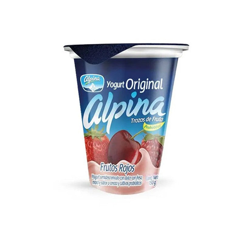 Alpina Original Yogurt Red Fruits Blend Flavor , 150 gr — Goisco.com