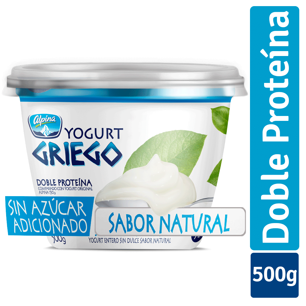 Alpina Greek Yogurt SugarFree Natural Flavored , 500 gr —