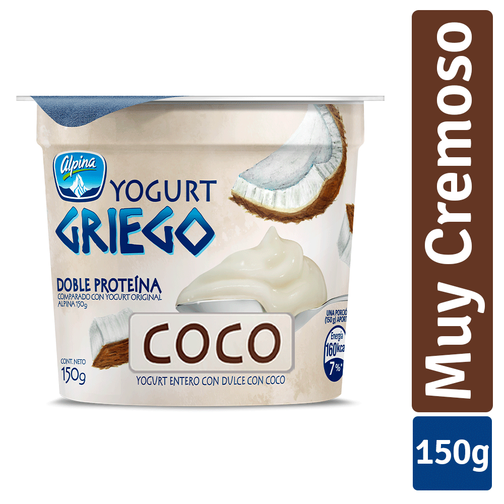 Alpina Greek Yogurt Coconut Flavored , 150 gr