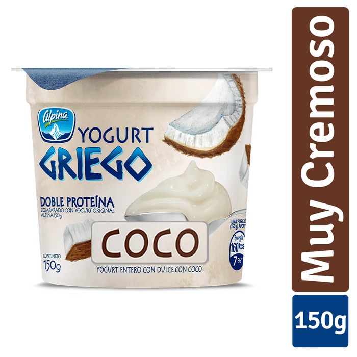 Alpina Greek Yogurt Coconut Flavored , 150 gr