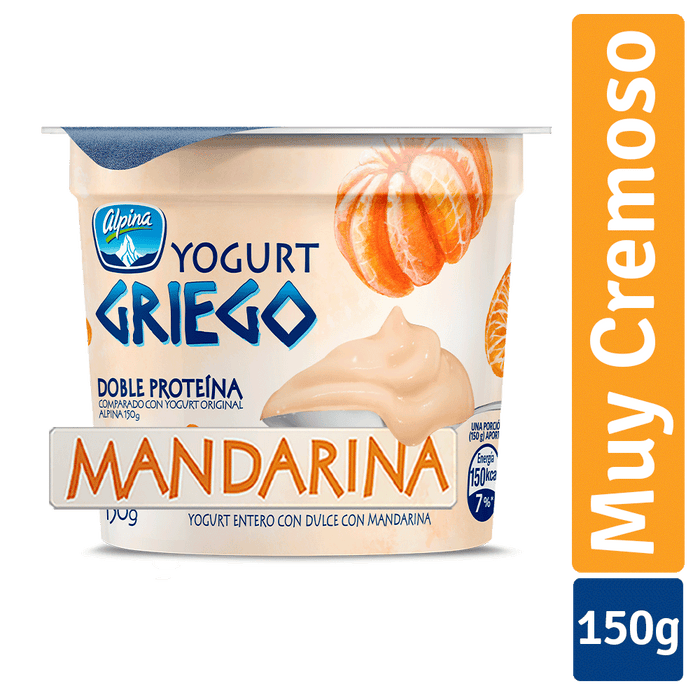 Alpina Greek Yogurt Mandarine Flavored , 150 gr