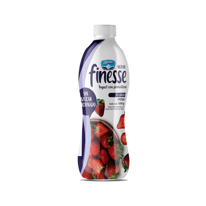 Alpina Finesse Probiotic Yogurt, Strawberry Flavored , 1000 gr