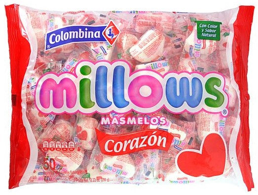 Colombina Millows Marshmallow Hearts, 145 gr