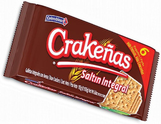 Crakenas Saltin Integral Crackers, 6 pack