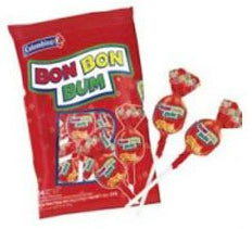 Colombina Bon Bon Bum Lollipops, Cherry, 48 ct