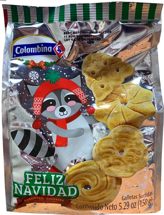 Colombina Merry Christmas Assorted Cookies, 150 g