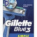 Gillette Blue 3 Simple, Disposable Razors, 4 ct