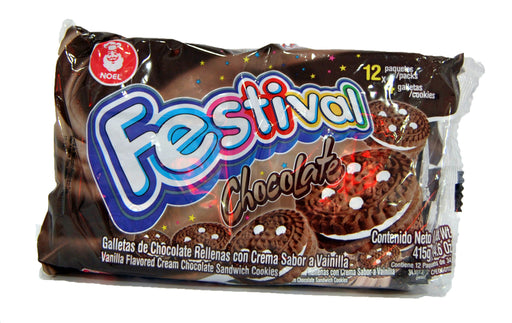 Festival Chocolate Flavored Cream Sandwich Cookies, 12 x 4 ct