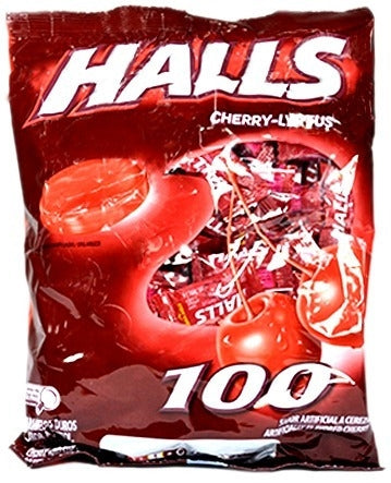 Halls Cherry Lyptus Mints, 100 ct