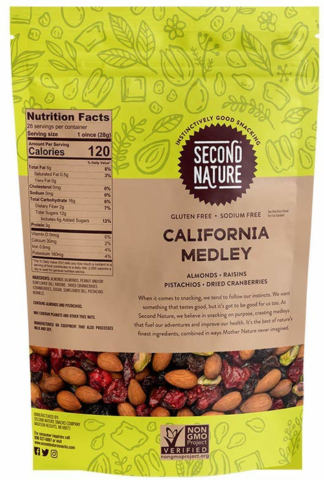 Second Nature California Medley Mixed Nuts , 26 oz