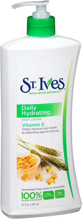 St. Ives Daily Hydrating Body Lotion, Vitamin E, 21 oz