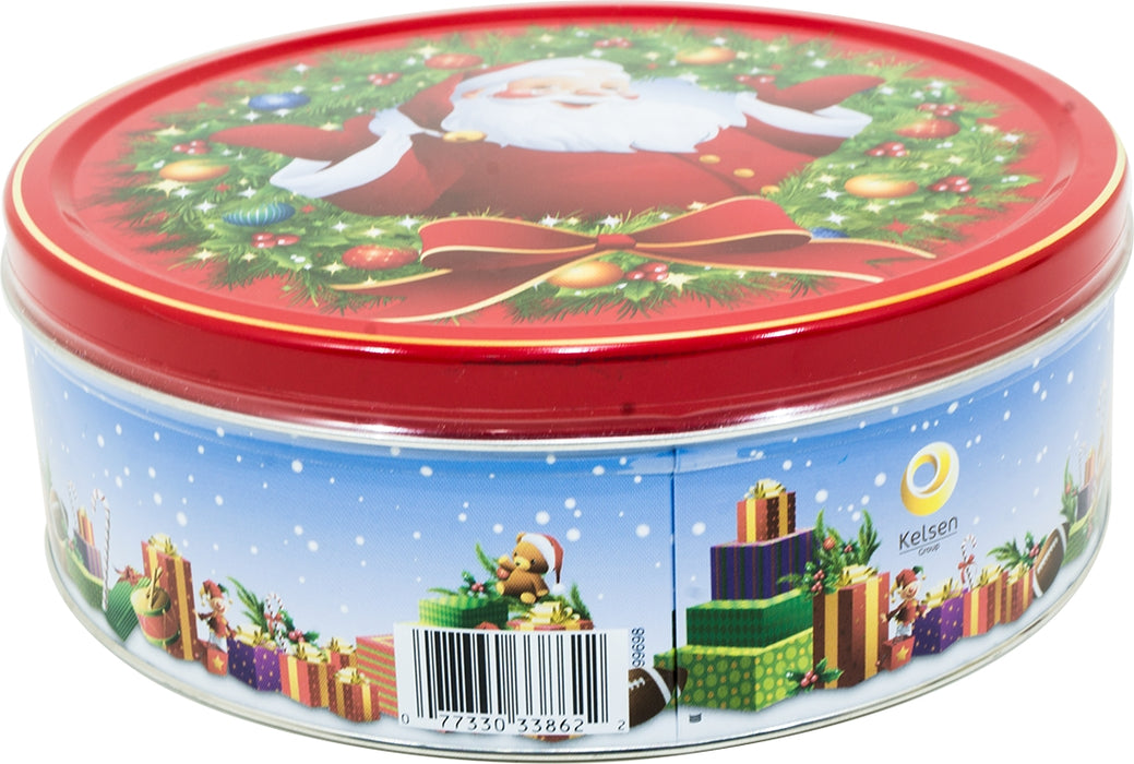 Kelsen Danish Cookies Santa Claus Tin Box, 454 gr