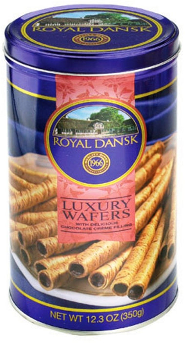 Royal Dansk Luxury Wafers With Delicious Chocolate Crème Filling , 350 g