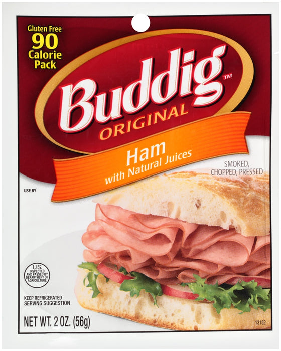 Buddig Original Ham with Natural Juices, 90 Calorie Pack, 2 oz