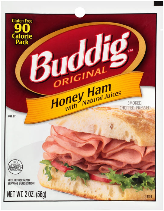 Buddig Original Honey Ham with Natural Juices, 90 Calorie Pack, 2 oz