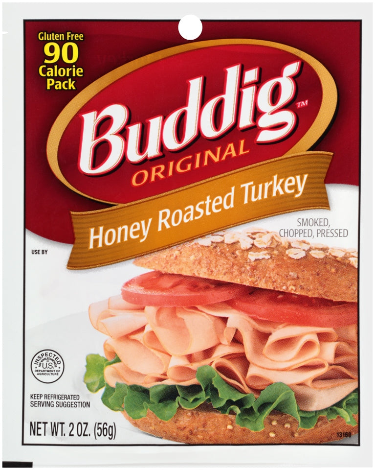 Buddig Original Honey Roasted Turkey, 90 Calorie Pack, 2 oz —