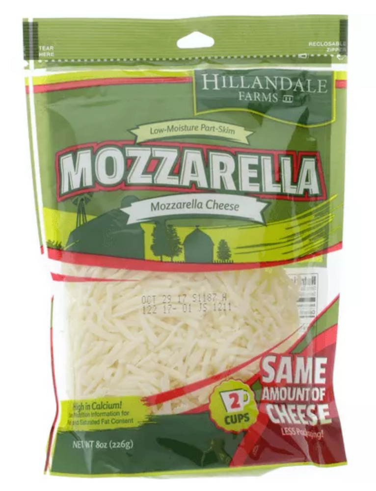 Hillandale Farms Shredded Mozzarella Cheese , 16 oz