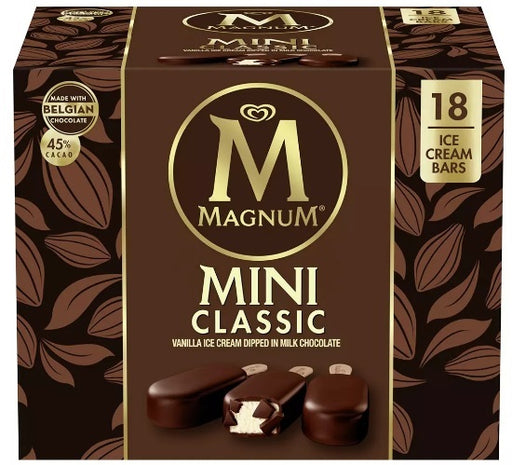 Magnum Mini Classics Ice Cream, 18 ct