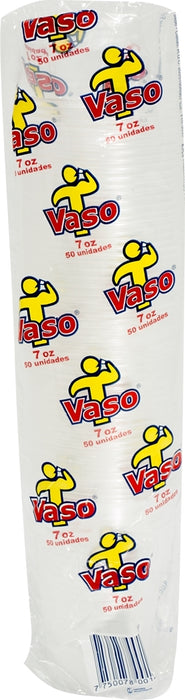 Vaso Plastic Cups, 7 oz, 50 ct